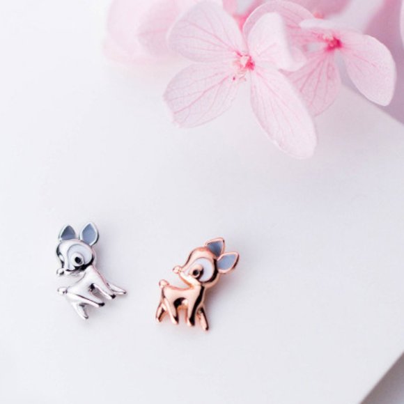 Bambi Deer Stud Earrings - Picture 3 of 5